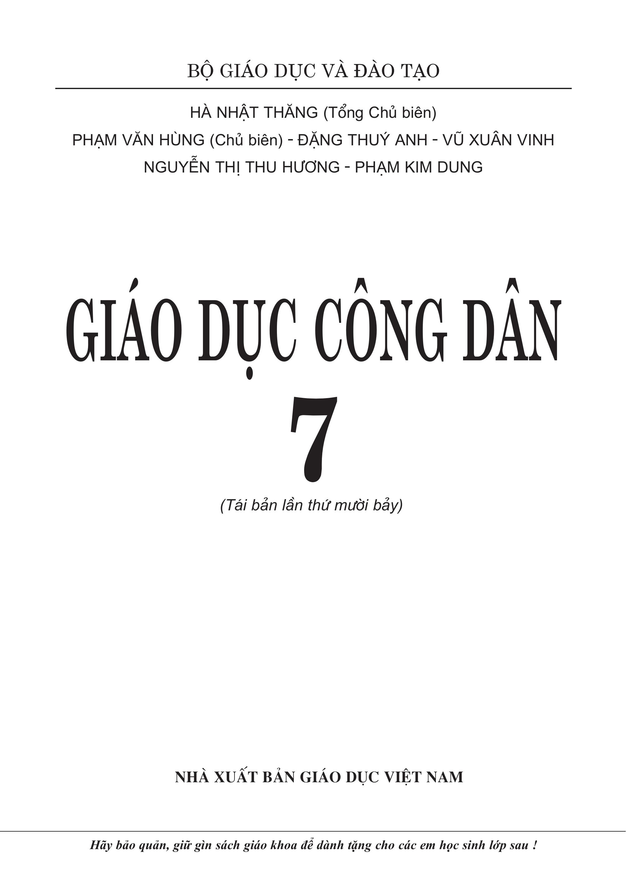 Giáo dục công dân lớp 7