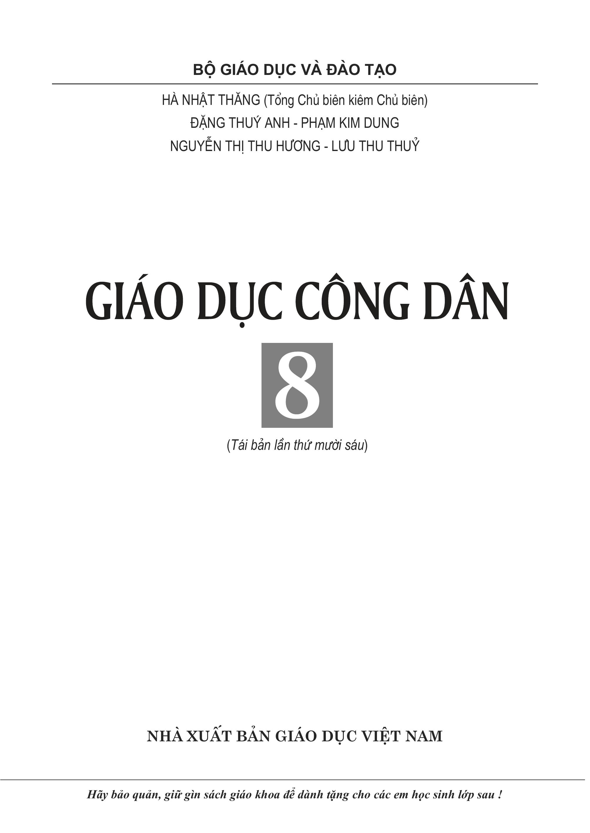Giáo dục công dân lớp 8