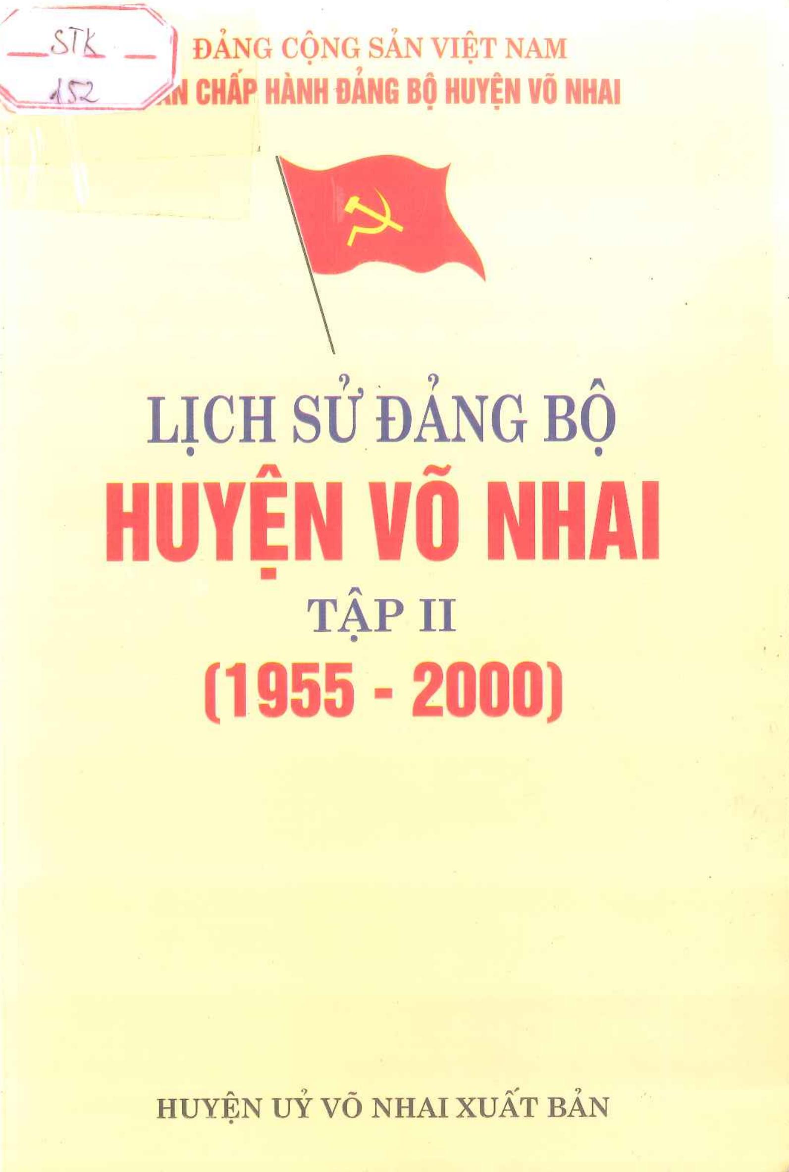 Lịch sử Đảng bộ huyện Võ Nhai tập 2 (1955 - 2000)