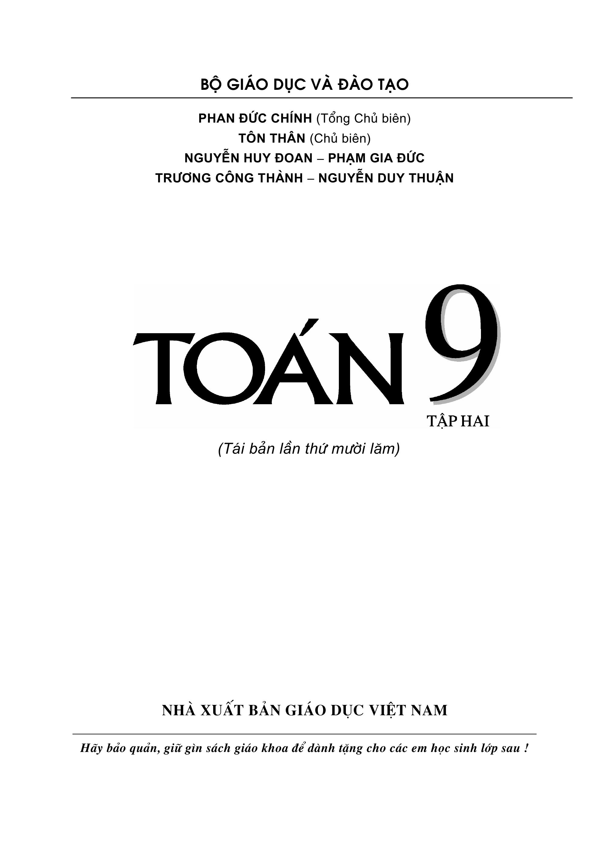 Toán 9 Tập 2